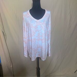 Ocean + Coast Long Sleeve Performance Fishing Shirt UPF‎ 30 Pink White Sz XL